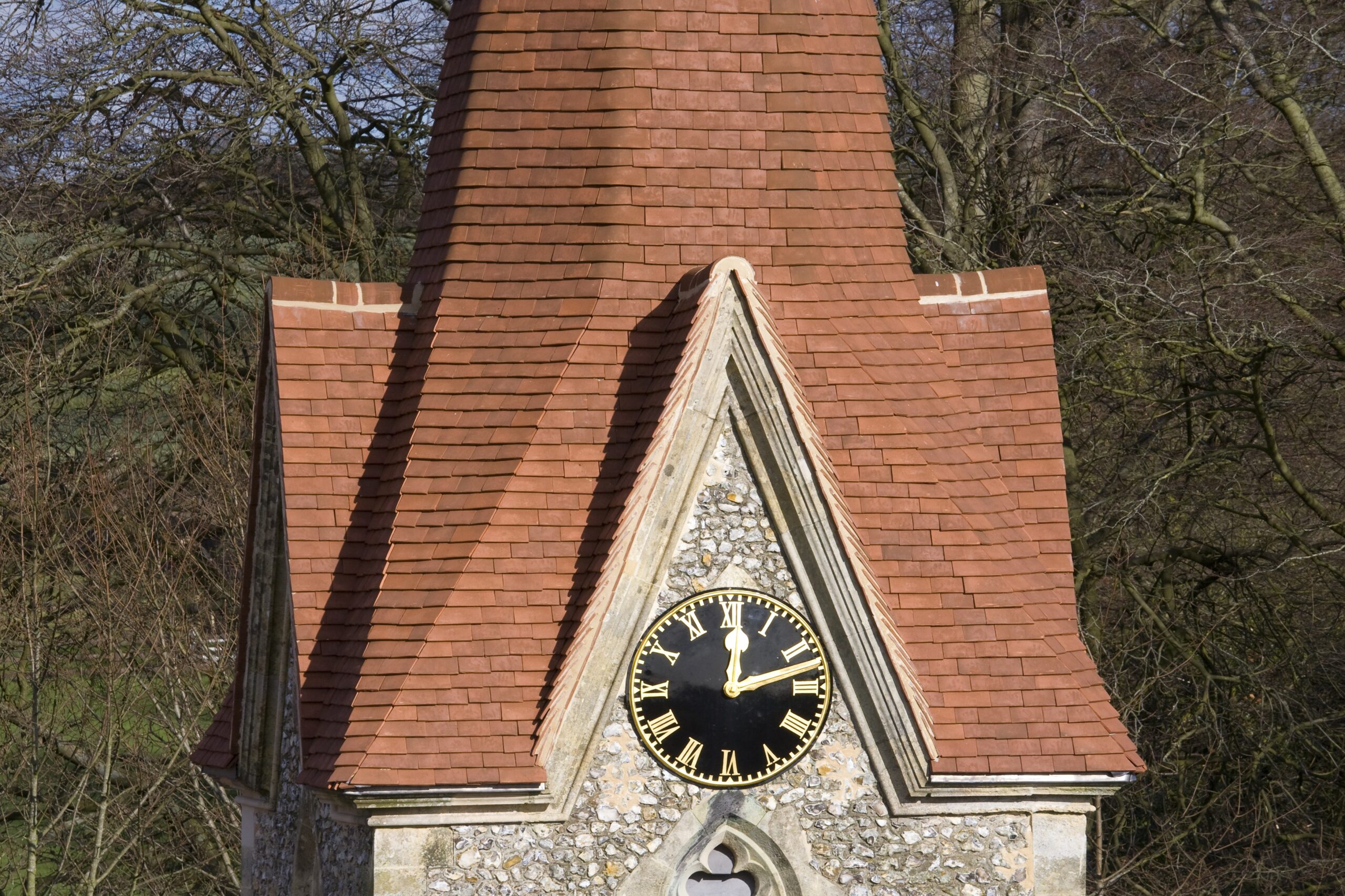 Holy Trinity Church clock in roof